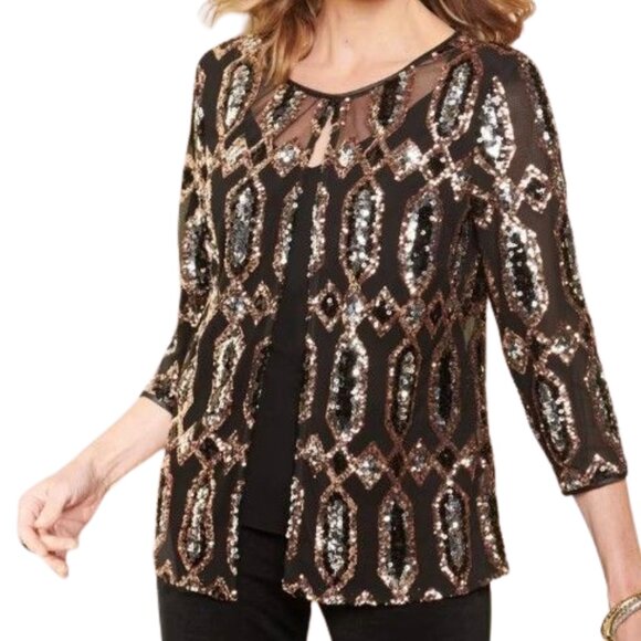 Alex Evening Jackets & Blazers - Alex Evening Sequin Jacket - Petite Small/Like New 💫